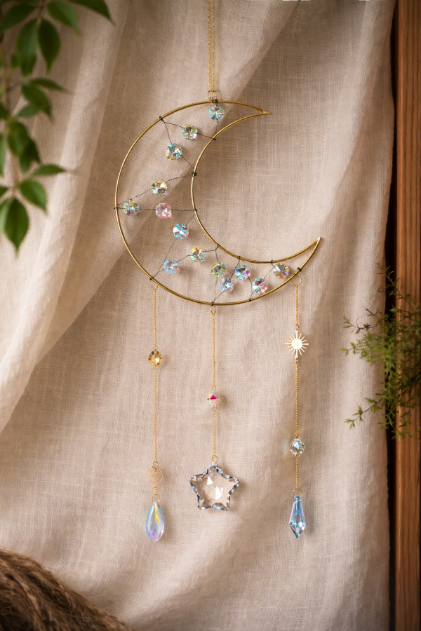 Suncatcher lune dorée hypnos