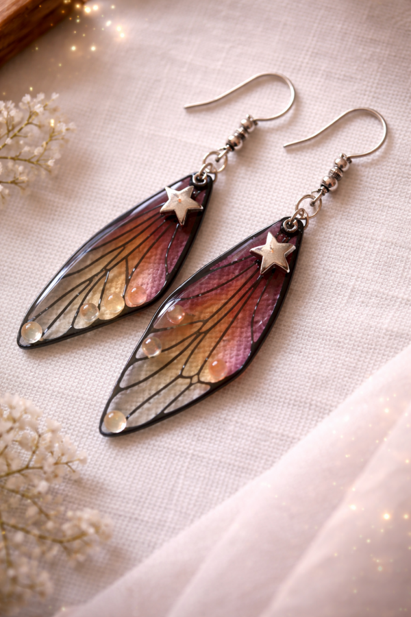 Boucles d'oreilles ailes du crépuscule