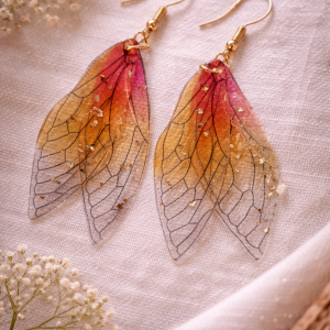 Boucles d'oreilles ailes de feu