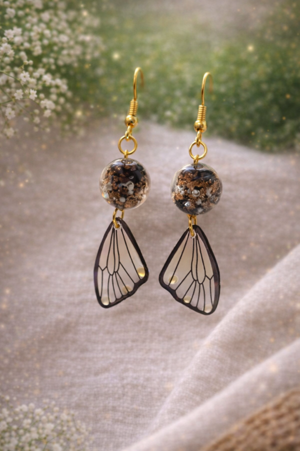 boucles d'oreilles ailes de brume