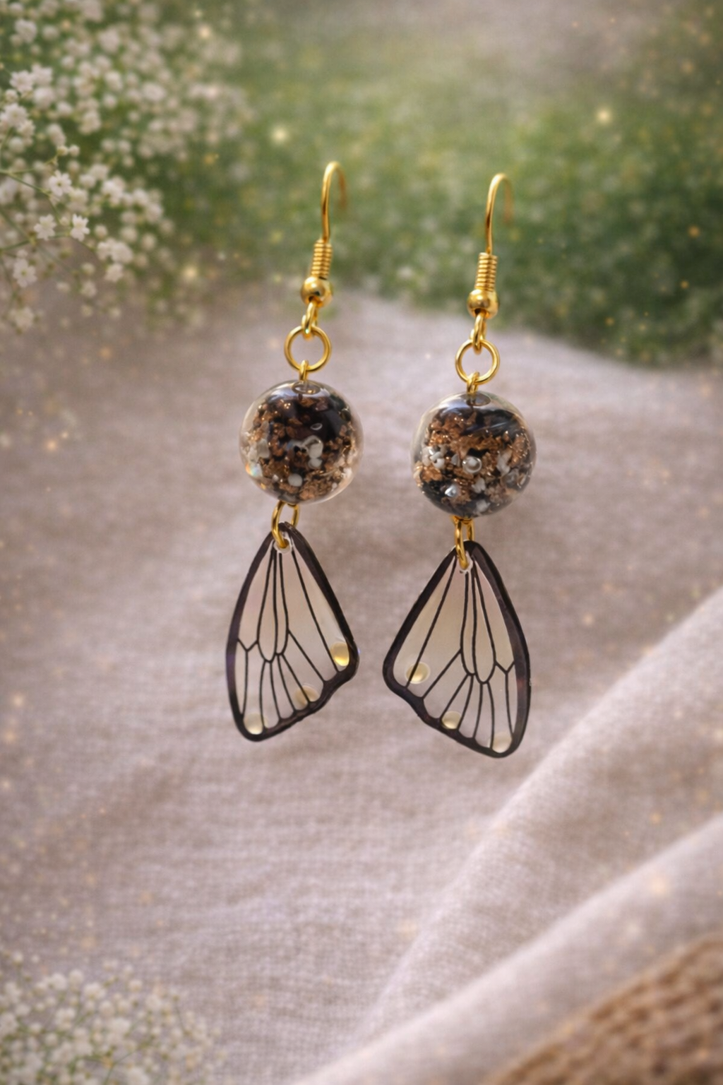 boucles d'oreilles ailes de brume