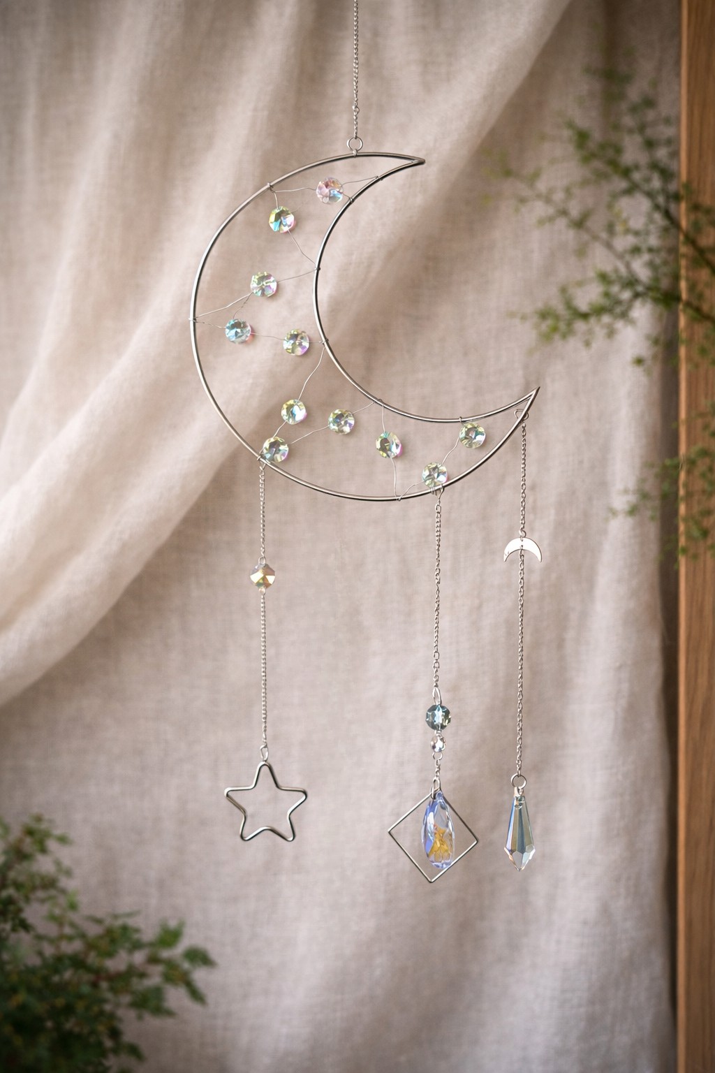 Suncatcher lune argentée Hypnos