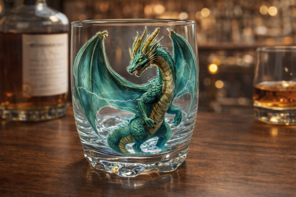 Verre dragon turquoise