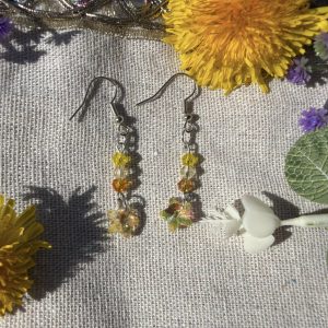 Boucles d'oreilles étoiles d'ostara jaunes