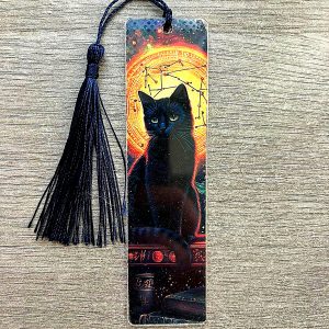 Marque page chat noir