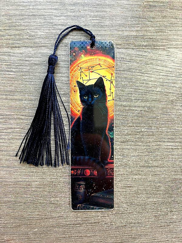 Marque page chat noir