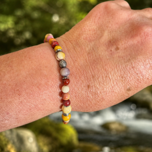 Bracelet jaspe mokaïte