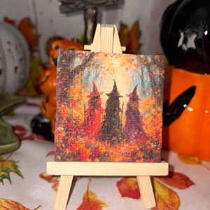 Mini toile sorcières d'automne