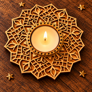 Porte bougie mandala